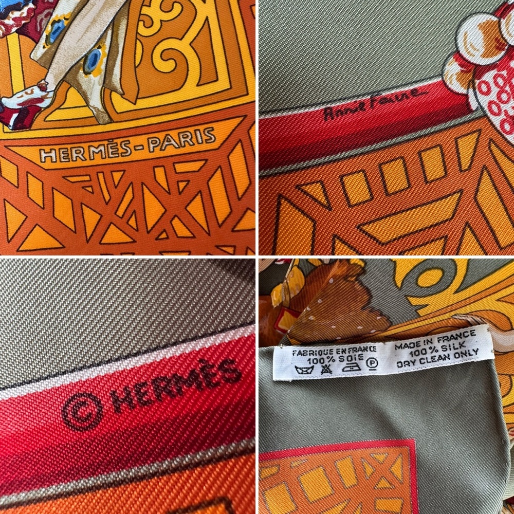 Hermes Les Ballets Russes silk scarf shawl wrap vintage by Annie Faivre 90 cm - Picture 8 of 17